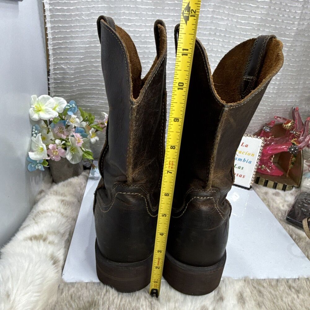 (P5) Ariat Rambler Leather Square Toe Western Cowboy Boots 10015307 MEN 13D - Picture 4 of 16